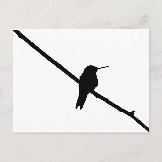 Carte Postale Silhouette de colibri (Devant)