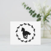 Carte Postale Silhouette de conception de cheval (Debout devant)