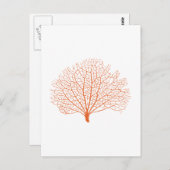 Carte Postale silhouette de corail (Devant / Derrière)