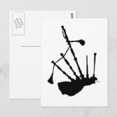 Carte Postale Silhouette de cornemuse (Devant / Derrière)