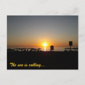 Carte Postale Silhouette de coucher de soleil d'été côtier (Devant)