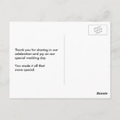 Carte Postale Silhouette de couple de mariés cœur dans le sable  (Dos)