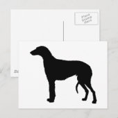 Carte Postale silhouette de deerhound écossais (Devant / Derrière)