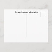 Carte Postale silhouette de dinosaure T-rex (Dos)