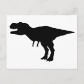 Carte Postale silhouette de dinosaure T-rex (Devant)