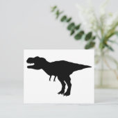 Carte Postale silhouette de dinosaure T-rex (Debout devant)