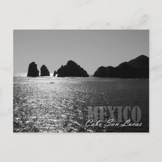 Carte Postale Silhouette de El Arco de Cabo San Lucas (Devant)