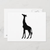 Carte Postale Silhouette de Giraffe (Devant / Derrière)