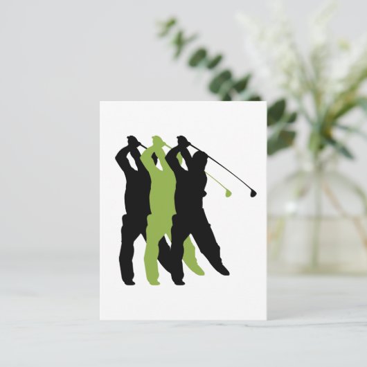 Carte Postale Silhouette de golf (Debout devant)