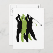 Carte Postale Silhouette de golf (Devant / Derrière)