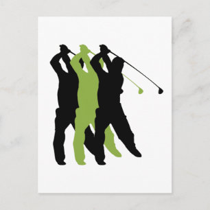 Carte Postale Silhouette de golf