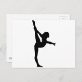 Carte Postale Silhouette de gymnaste (Devant / Derrière)