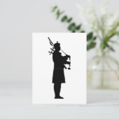 Carte Postale Silhouette de joueur de cornemuse (Debout devant)