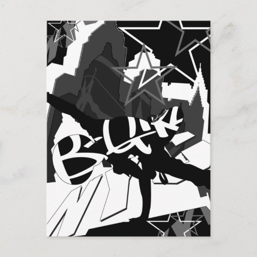 Carte postale Silhouette de la danseuse Girl Break (Devant)