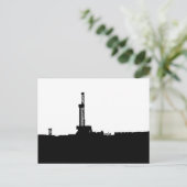 Carte postale Silhouette de la plateforme de forag (Debout devant)