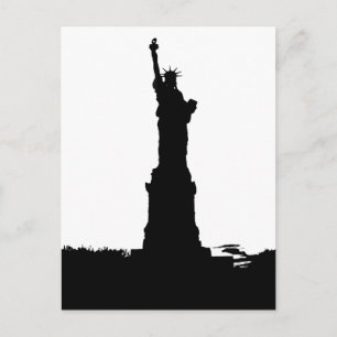 Carte Postale Silhouette de la statue de la Liberté