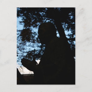 Carte Postale Silhouette de la statue du temple de Chion, Kyoto,