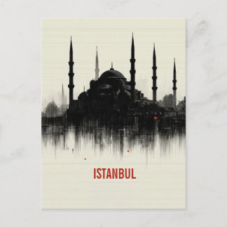 Carte Postale Silhouette de la ville d'Istanbul