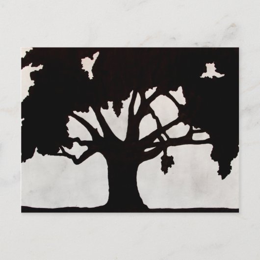 Carte Postale Silhouette de l'arbre (Devant)