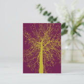 Carte Postale Silhouette de l'arbre d'hiver (Debout devant)