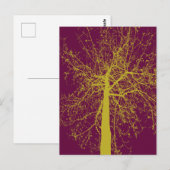 Carte Postale Silhouette de l'arbre d'hiver (Devant / Derrière)