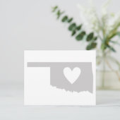 Carte Postale Silhouette de l'état de Heart Oklahoma (Debout devant)