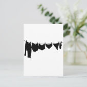 Carte Postale Silhouette de ligne de vêtements (Debout devant)