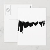 Carte Postale Silhouette de ligne de vêtements (Devant / Derrière)