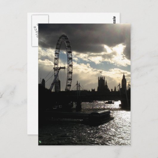 Carte Postale Silhouette de Londres (Devant / Derrière)