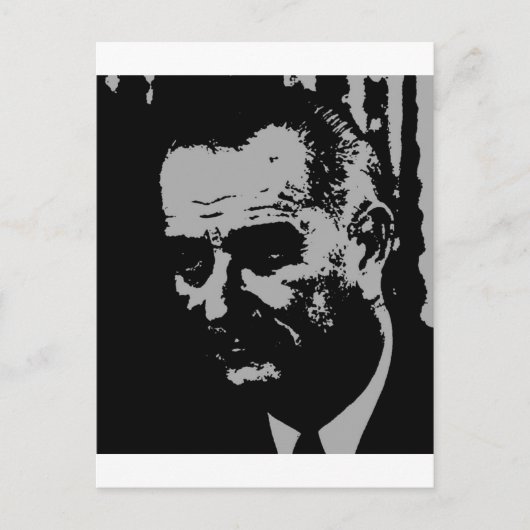 Carte Postale Silhouette de Lyndon B. Johnson (Devant)