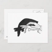 Carte Postale Silhouette de main de fourmilier (Devant / Derrière)