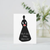 Carte Postale Silhouette de mariée (Debout devant)