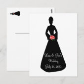 Carte Postale Silhouette de mariée (Devant / Derrière)