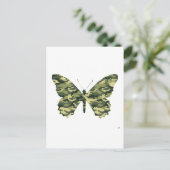 Carte Postale Silhouette de papillon Camouflage (Debout devant)