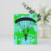 Carte Postale silhouette de parachutiste (Debout devant)