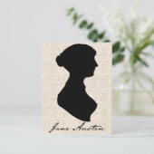 Carte Postale Silhouette de profil de Jane Austen (Debout devant)