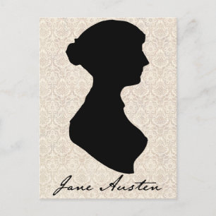 Carte Postale Silhouette de profil de Jane Austen
