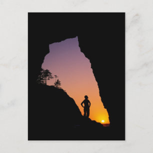 Carte Postale Silhouette de randonneur, Point of the Arches,