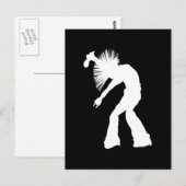 Carte Postale Silhouette de rockeur (Devant / Derrière)
