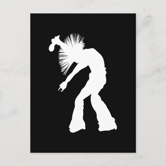 Carte Postale Silhouette de rockeur (Devant)