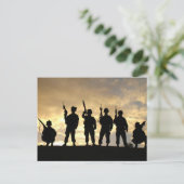 Carte Postale Silhouette de soldats de la 101e division aéroport (Debout devant)