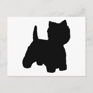 Carte Postale Silhouette de Terrier West Highland White