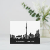 Carte postale silhouette de Toronto avec texte per (Debout devant)