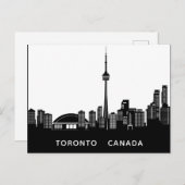 Carte postale silhouette de Toronto avec texte per (Devant / Derrière)