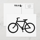 Carte Postale silhouette de vélo (Devant / Derrière)