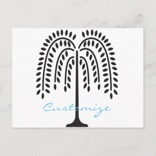 Carte Postale Silhouette de Willow en pleurs Thunder_Cove (Devant)