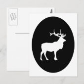 Carte Postale Silhouette d'élan (Devant / Derrière)