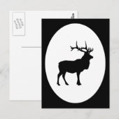 Carte Postale Silhouette d'élan (Devant / Derrière)