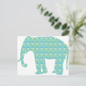 Carte Postale Silhouette d'éléphant moderne (Debout devant)