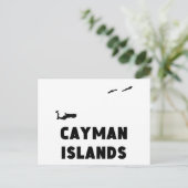 Carte Postale Silhouette des îles Caïmans (Debout devant)